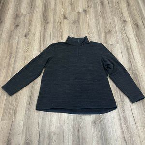 Untuckit 1/4 Zip Men Size XXXL Kezoh Fleece Sweatshirt XXX Large Black/Grey 2019